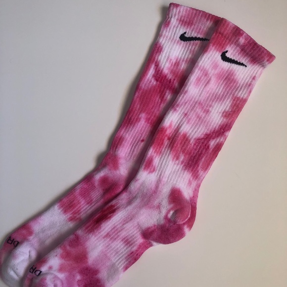 Pink & Red Nike Tie Dye Socks - Picture 4 of 5